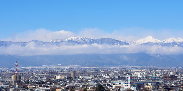 北アルプスの山並み