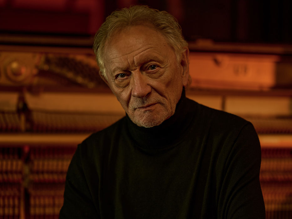 Cinematic still from Phil Coulter music video production, documenting on-set atmosphere