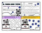 Cartes à tâches - M. Panda aime l'hiver - Nombres 1-300 - Dénombrer à partir d'un nombre donné