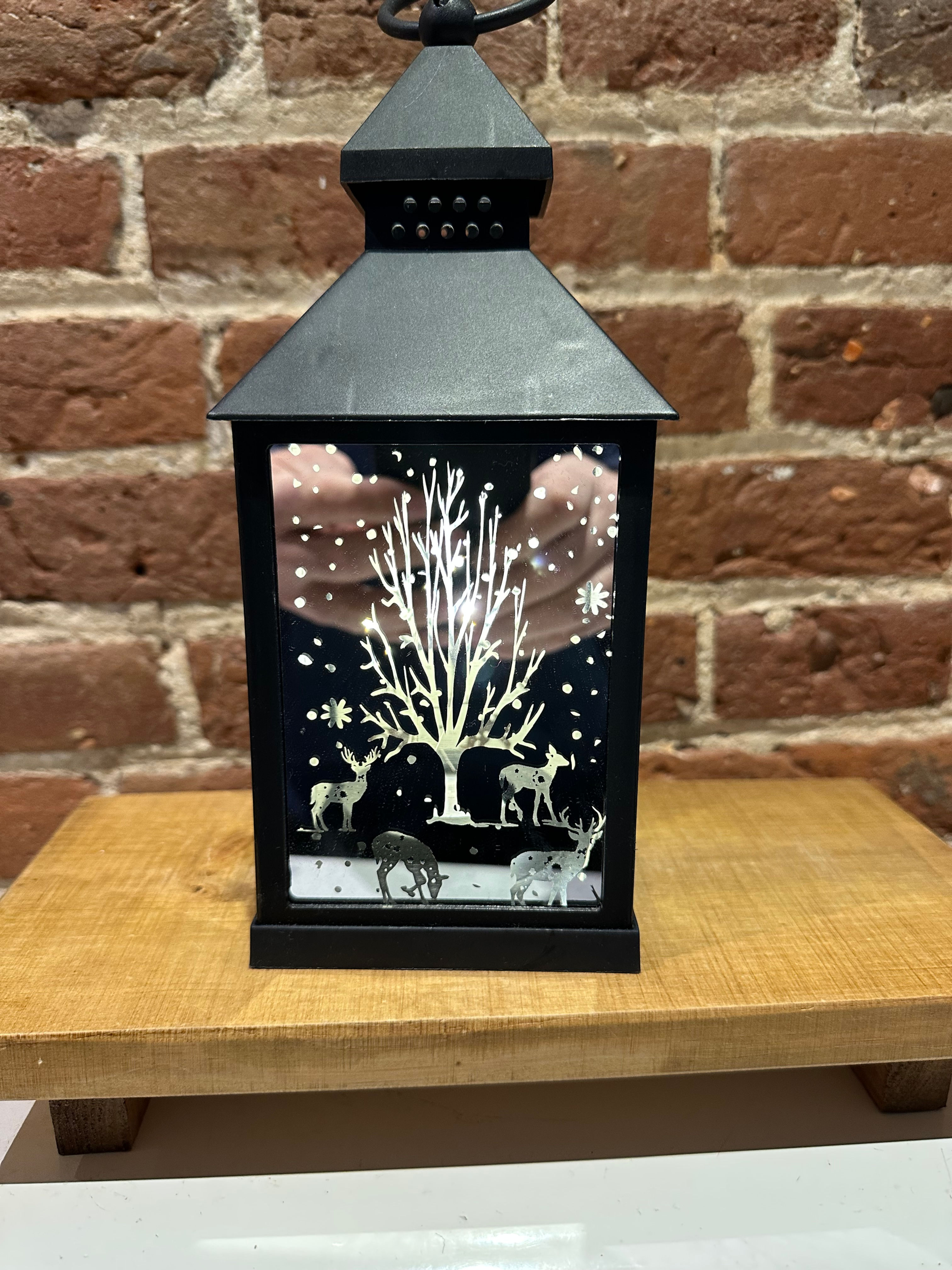 Mirror finished tree lantern