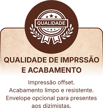 Qualidade de impressão e acabamento