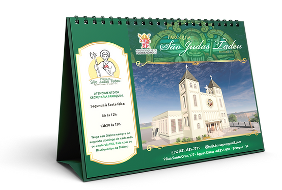 calendário de mesa personalizado