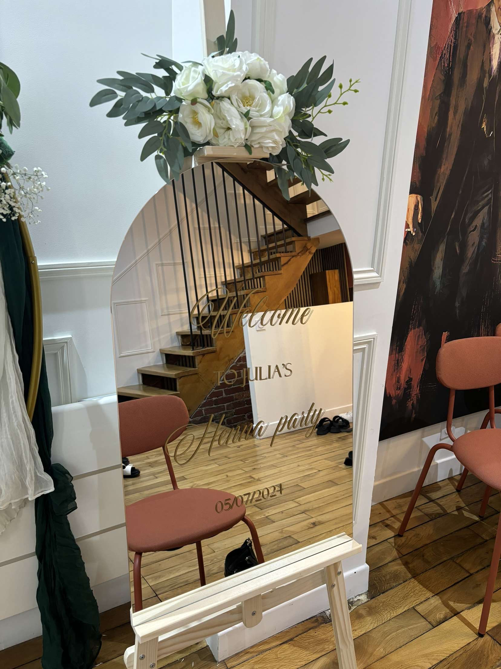 Panneau miroir - henna party  