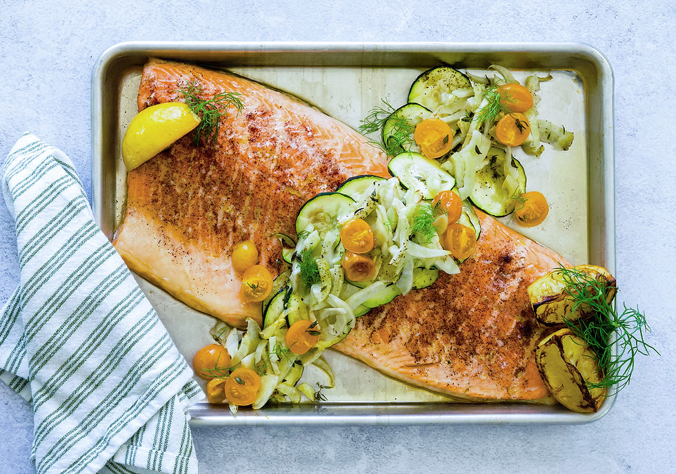 Steelhead Trout with Fennel and Zucchini