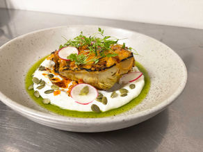 Off the Menu: Little Chief's Braised Tear Drop Cabbage with Cilantro Labneh and Chorizo Sauce