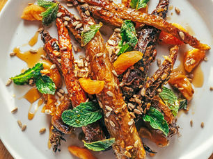 Roasted Carrots with Pickle Dressing