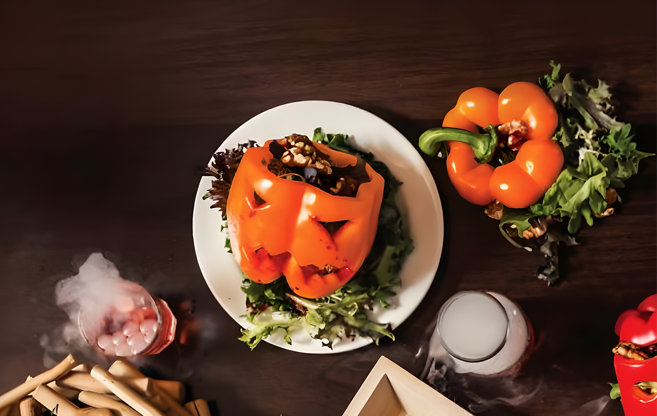 Jack-o’-Lantern Bell Peppers