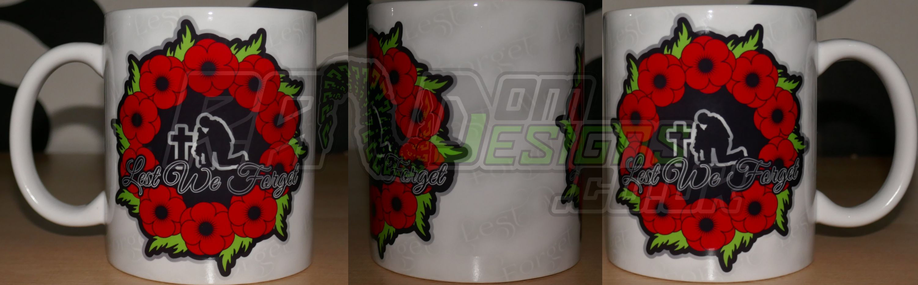 Remembrance Day Poppy Lest We Forget Mug / Cup