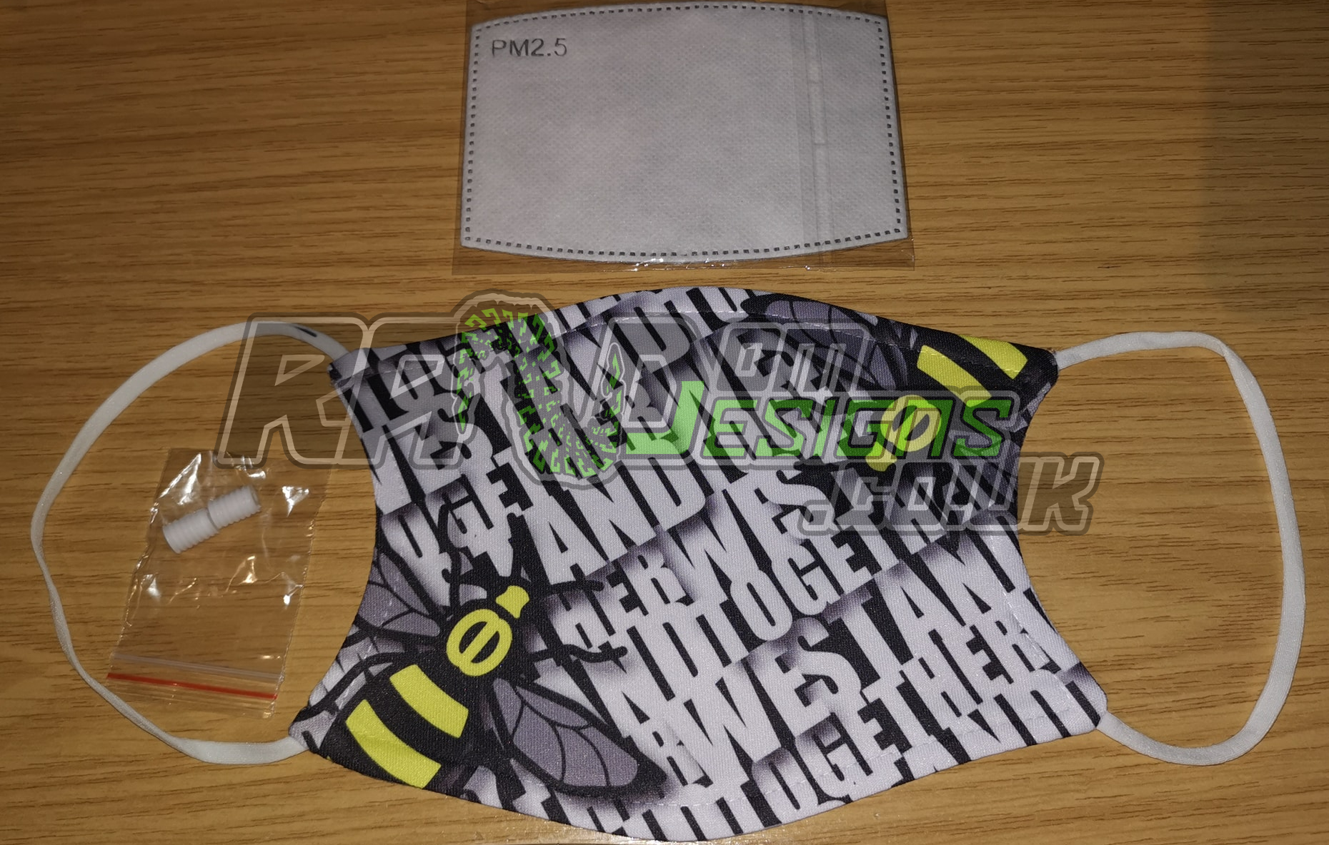 MANCHESTER BEE WE STAND TOGETHER FACE MASK MOUTH COVERING WITH FILTERS REUSABLE