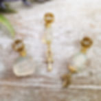 Brass Ankh and Africa Charm Loc Beads Natural Agate