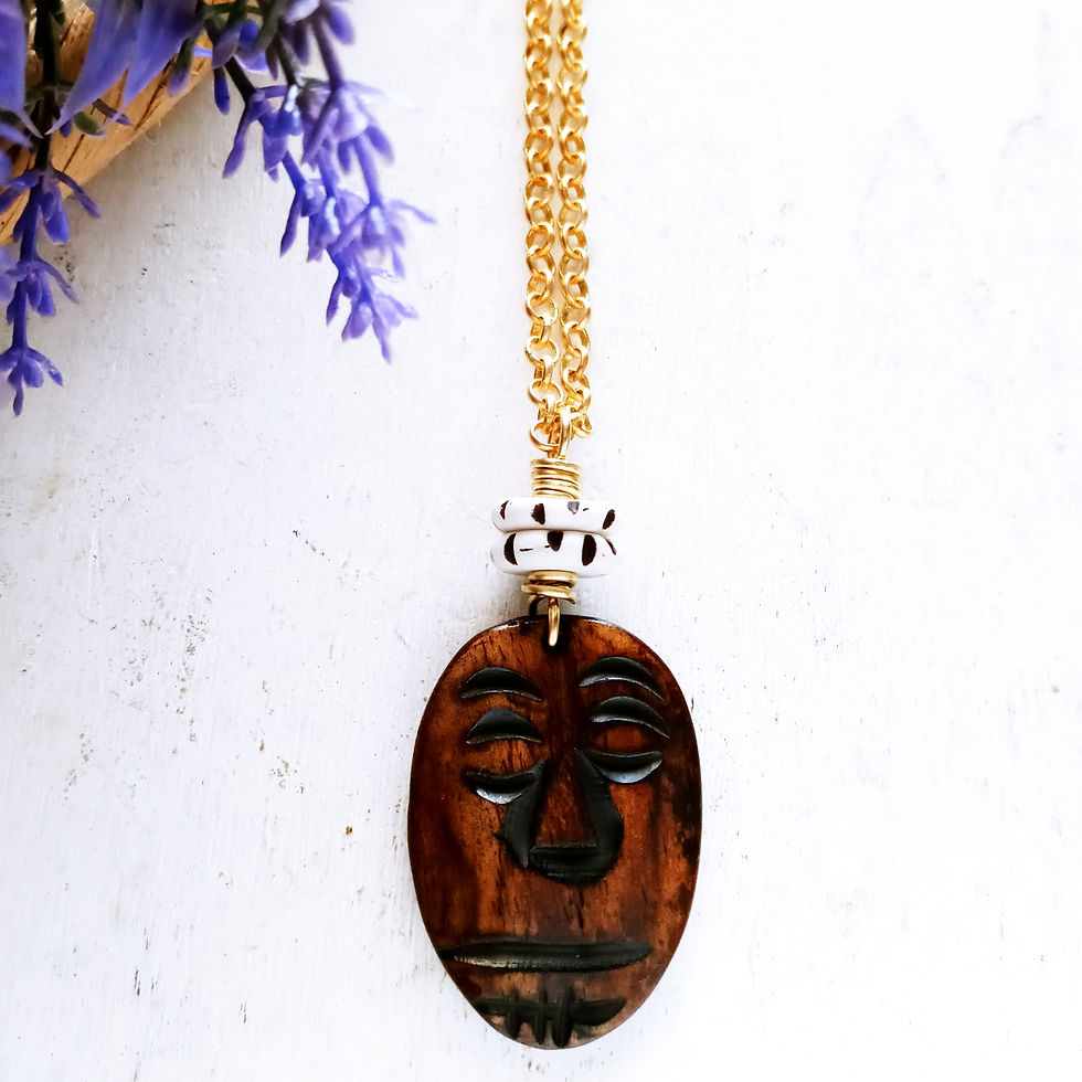 Thumbnail: Echo of the Ancestors African Mask Pendant Necklace