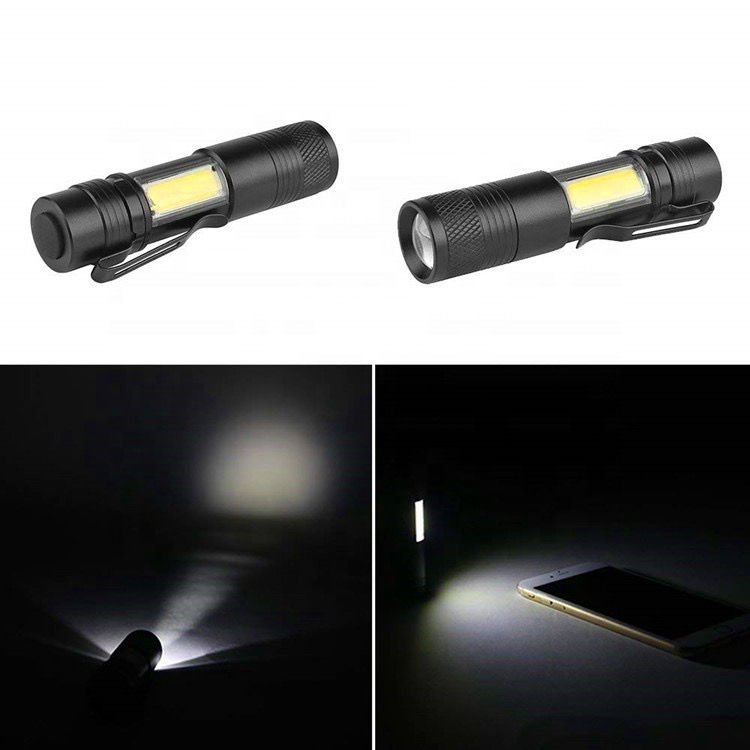 Thumbnail: 3 Pack, NETI Flashlight Q5 Tactical High Power Waterproof Zoomable Mini Torch