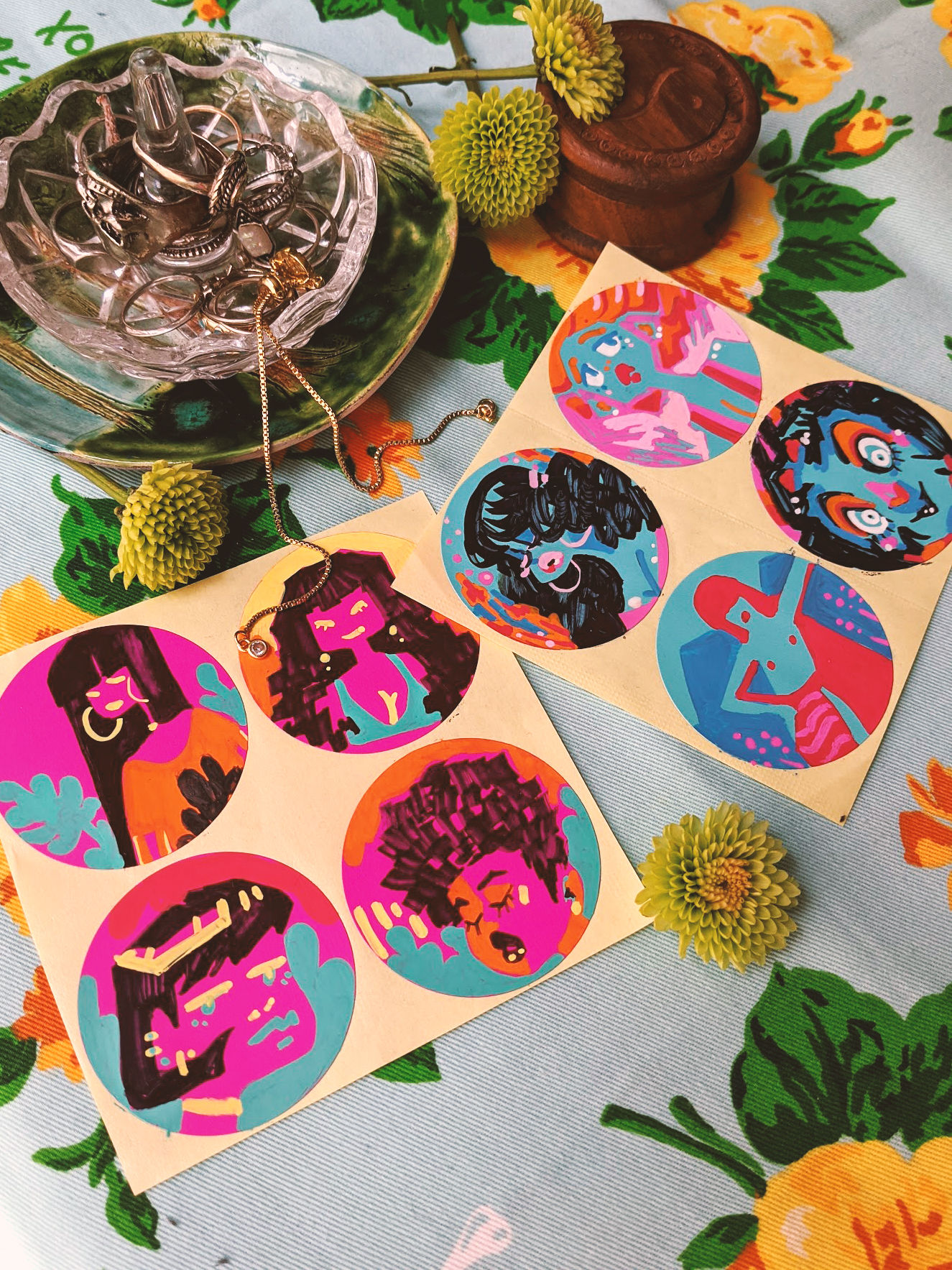 the girls - 8 pc sticker set