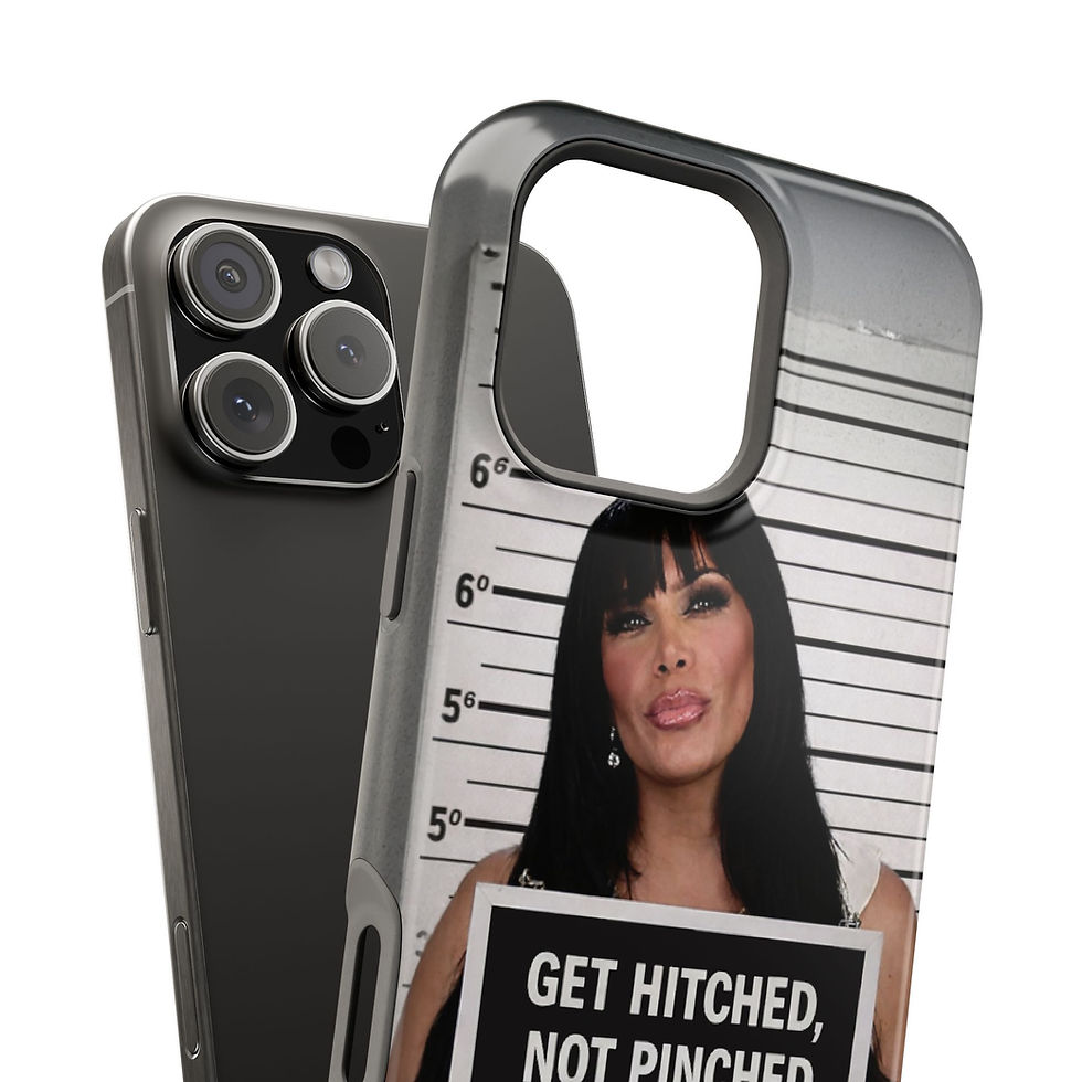 Thumbnail: “Get Hitched, Not Pinched” Mugshot Phone Case 