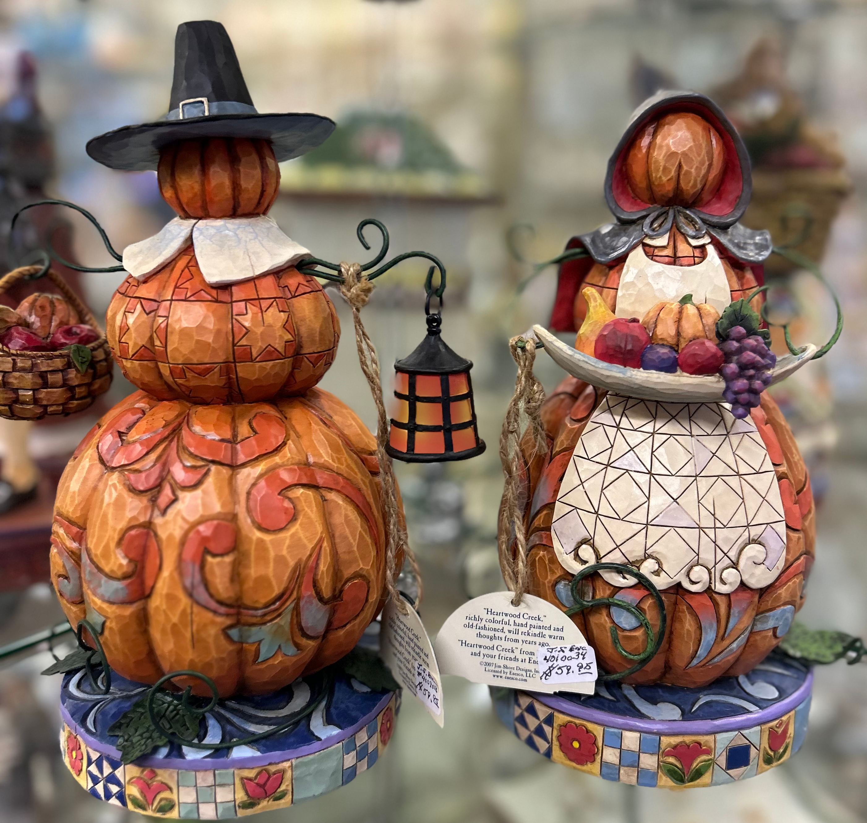 Jim Shore Pumpkin Lady and Man (price for each)