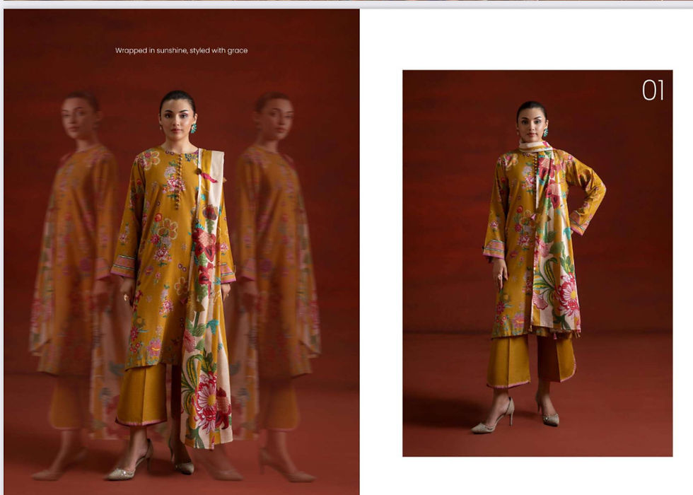 Gull jee Designer Khaddar winter 3 pc Casual dress Unstitched Fabric