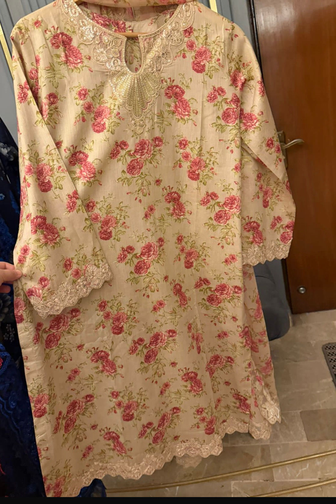 Pakistani inspired 3 pc Stitched casual party dress 