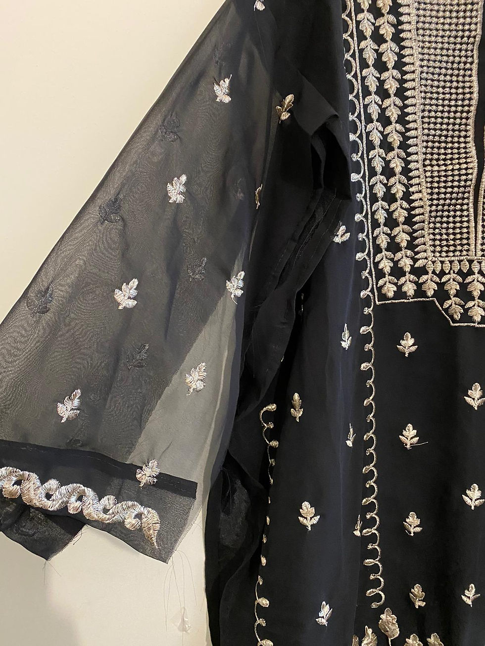 Thumbnail: Indian Designer Black Party dress with Stitched Plazzo #007