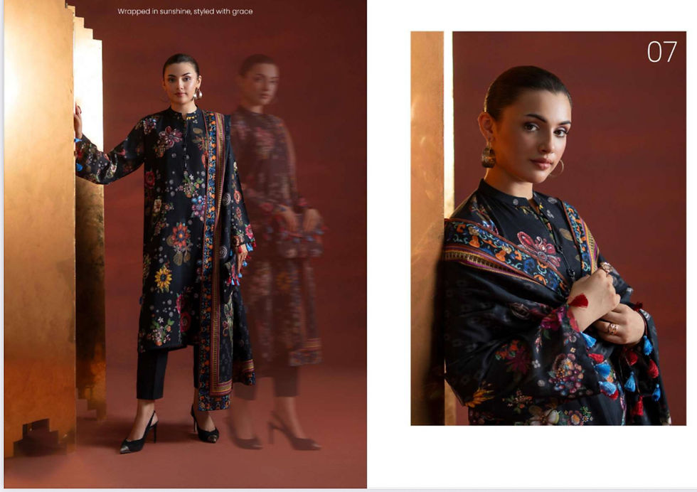 Gull jee Designer Khaddar winter 3 pc Casual dress Unstitched Pakistani