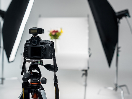 Drone pilot operating UAV indoors