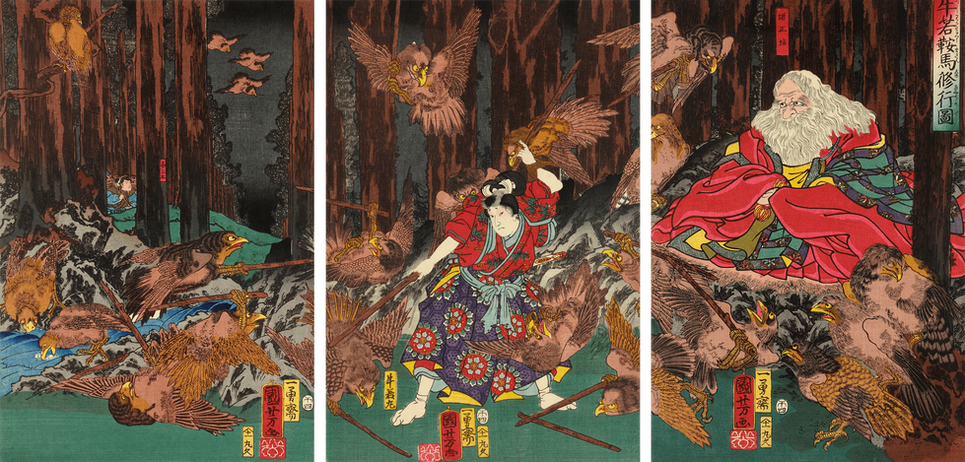 yoshitsune mountain training tengu japanese tattoo inspiration
