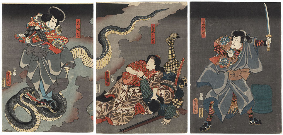 orochimaru snake japanese tattoo design ukiyo-e serpent
