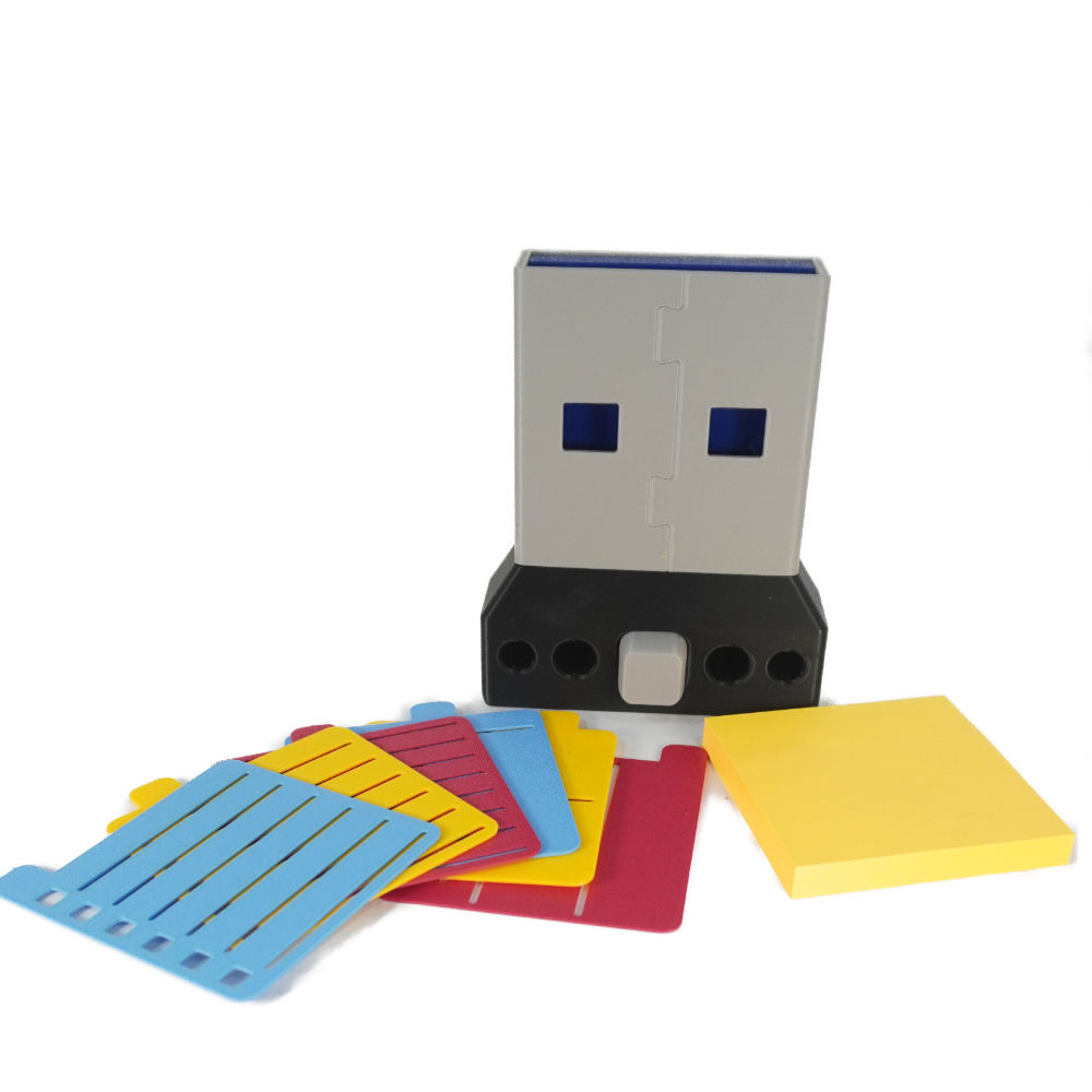 Organizador con notas adhesivas en forma de USB