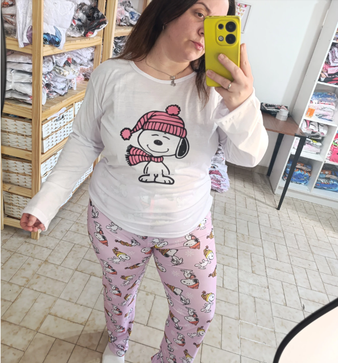 Pijama animado manga larga SNOOPY 2