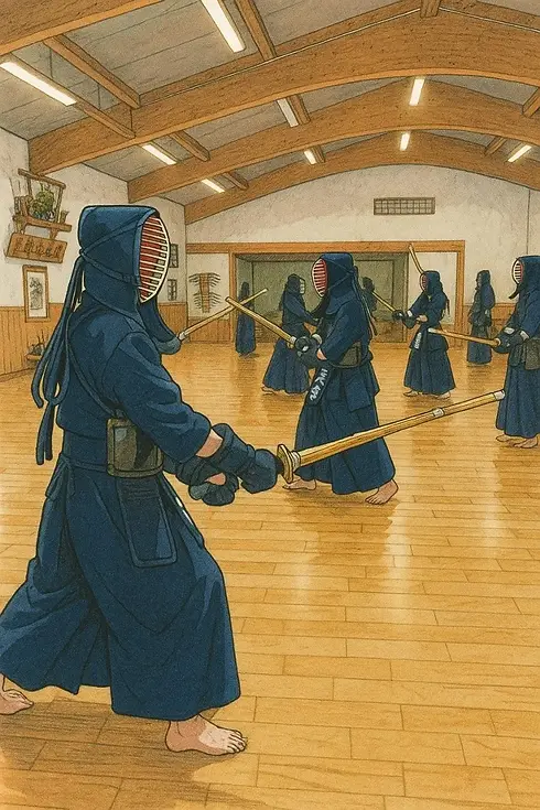 affiche de presntation stage de kendo dojo shodokan vendee.webp