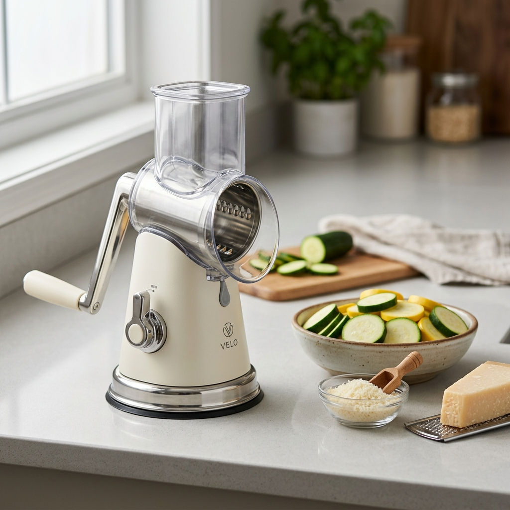 Safe Rotary Drum Vegetable & Cheese Grater