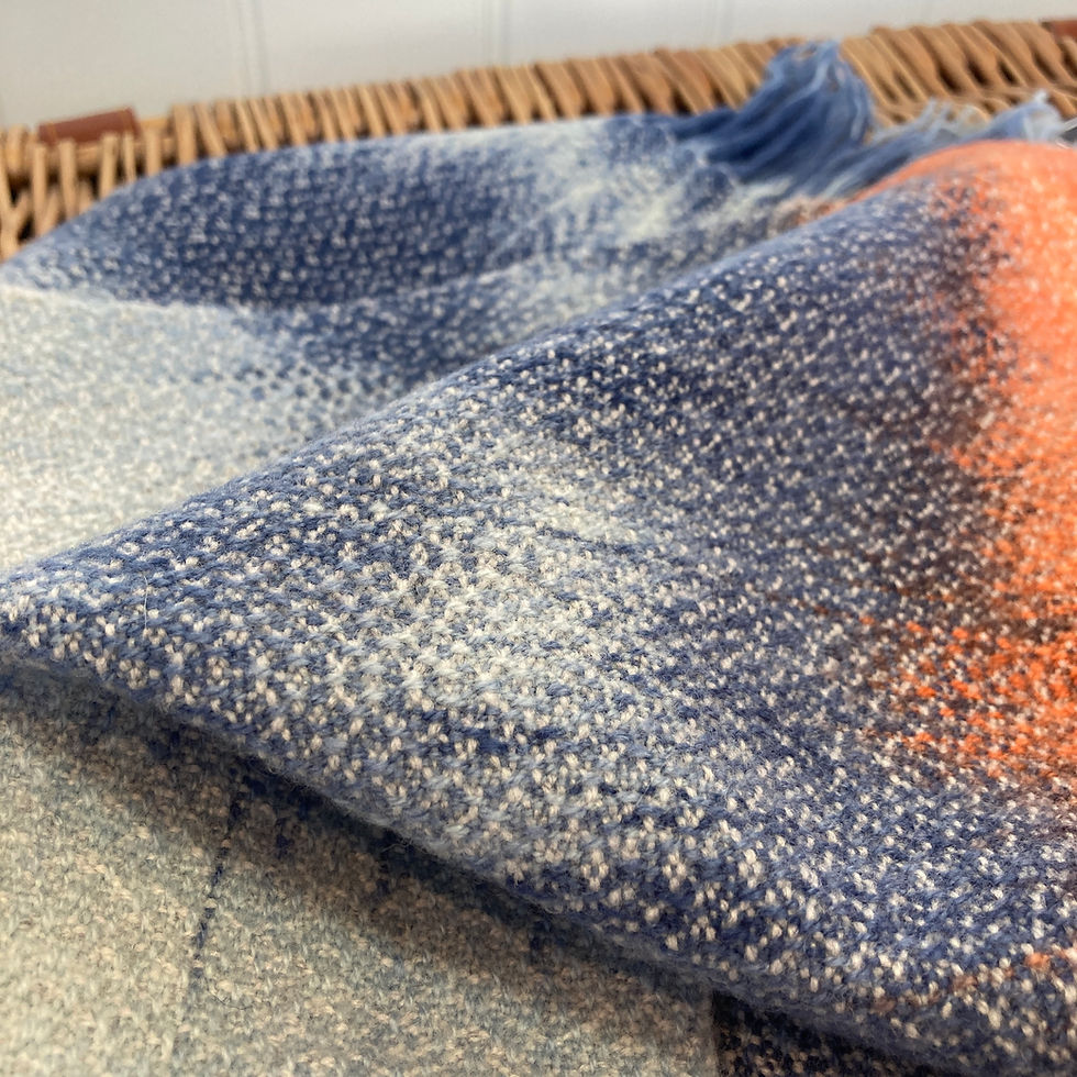 Thumbnail: Handwoven Mini Lambswool Scarf - Fire Blend