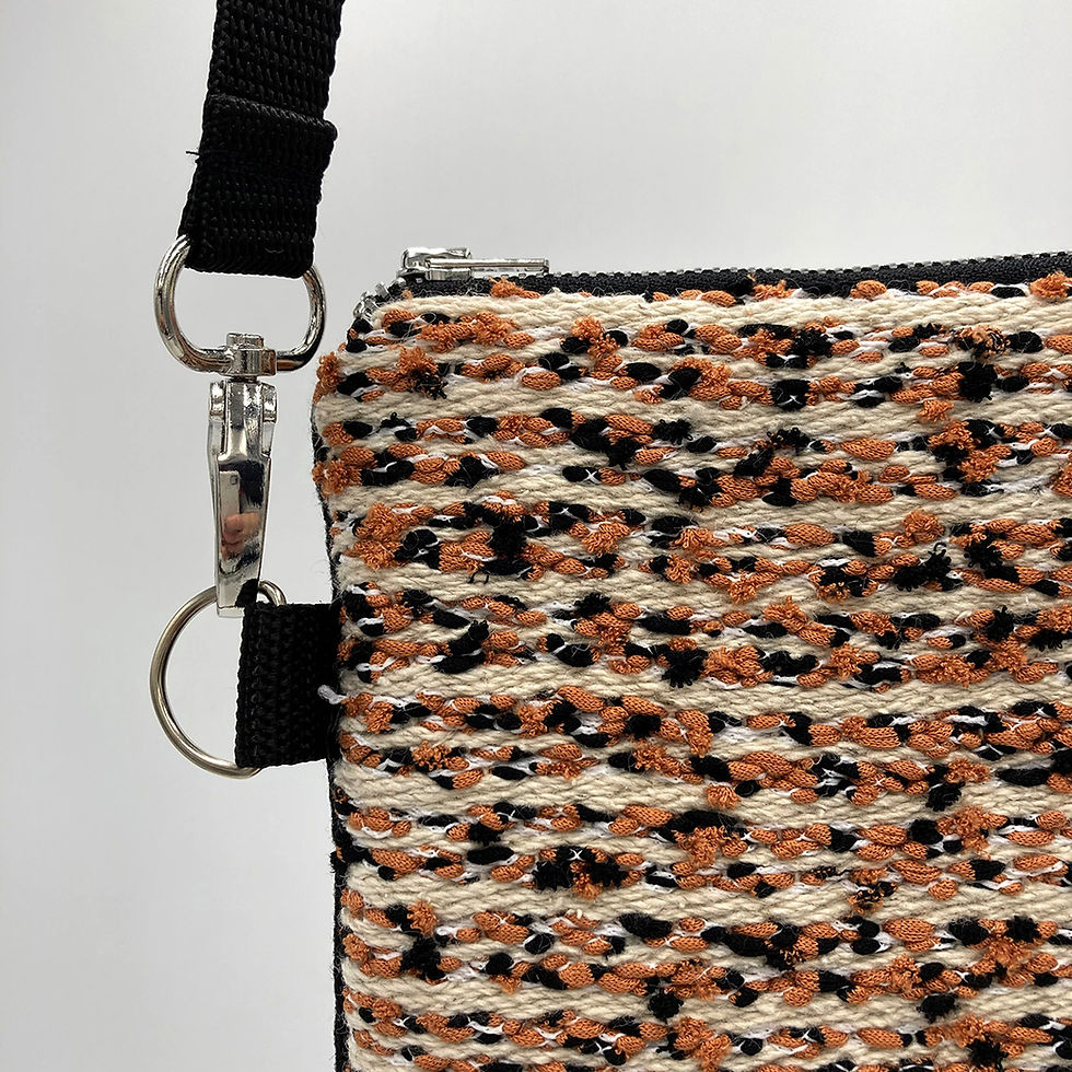 Thumbnail: Handwoven Across the Body Bag - Slate Grain