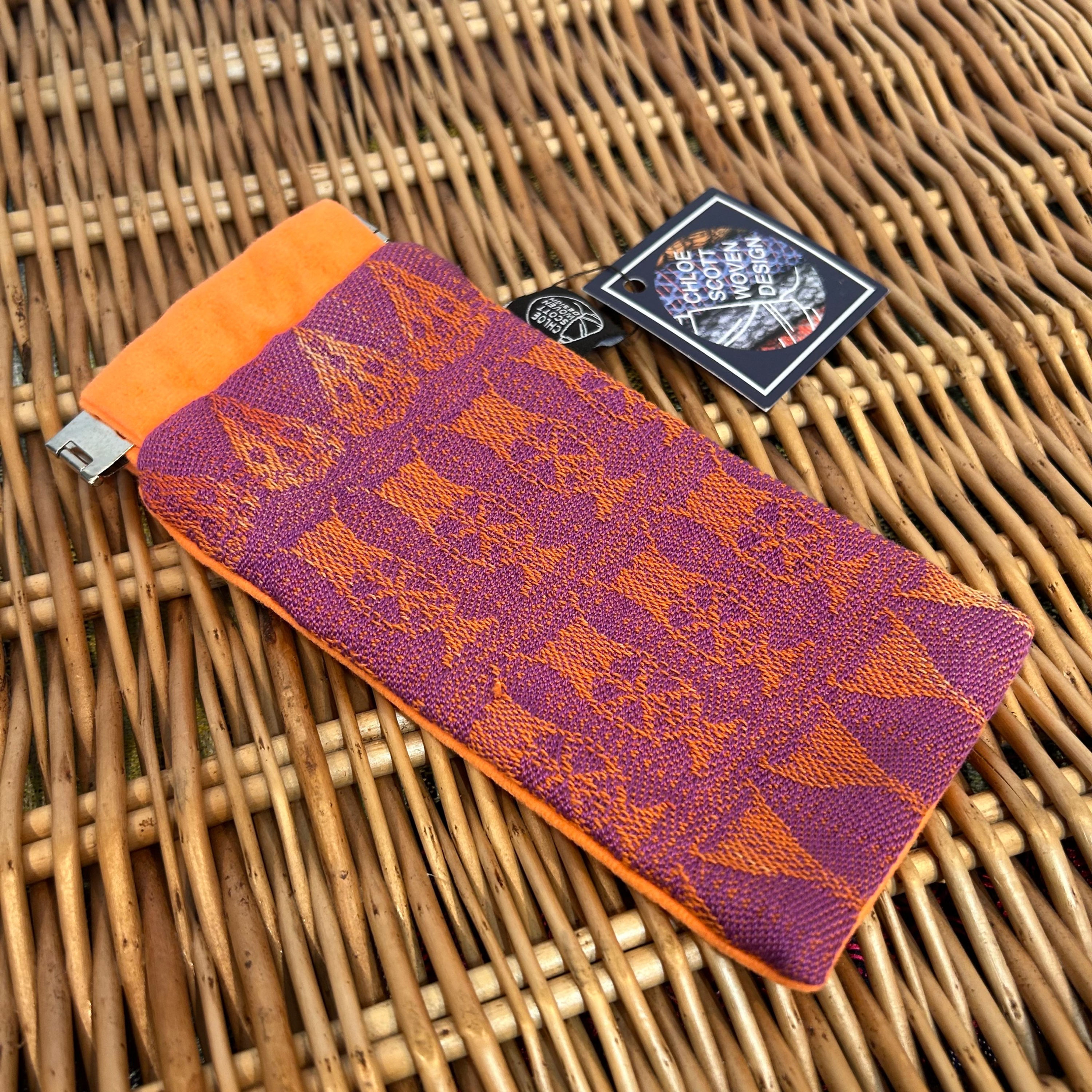 Handwoven Glasses Case - Cocktail Peaches