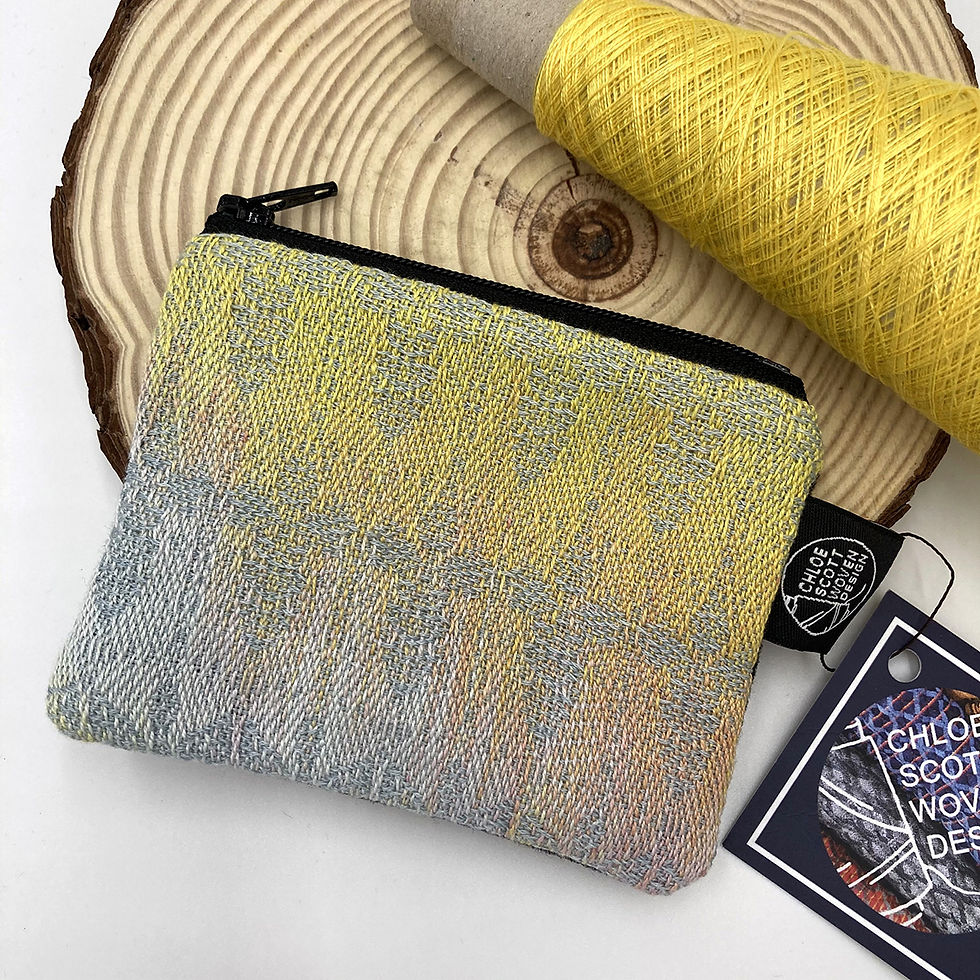 Thumbnail: Handwoven Coin Purse - Seeing Yellow