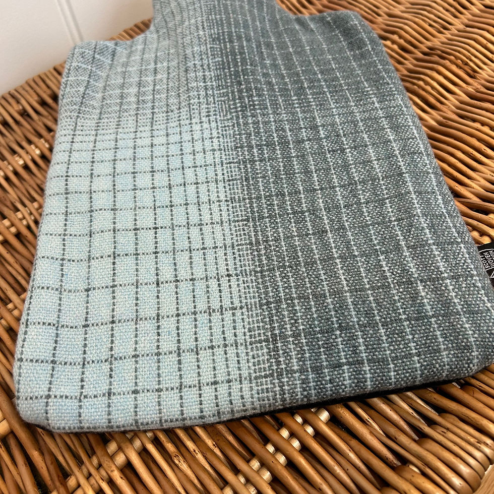 Thumbnail: Handwoven Hot Water Bottle Cover - Teal Blend 3
