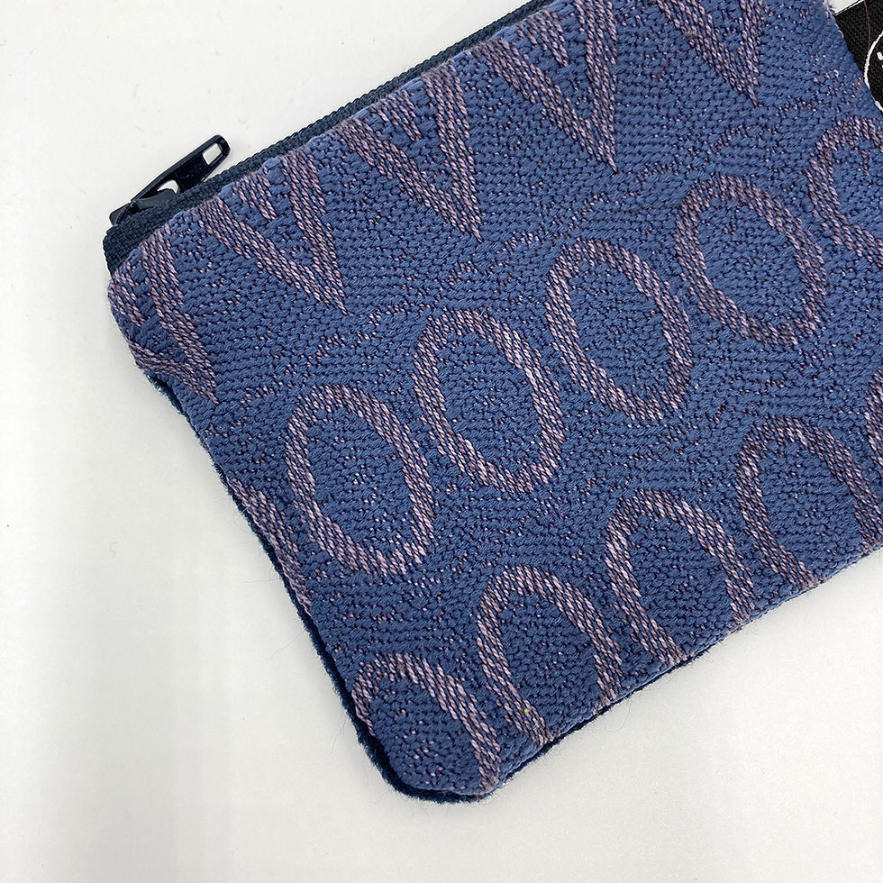 Thumbnail: Handwoven Coin Purse - Denim Blend