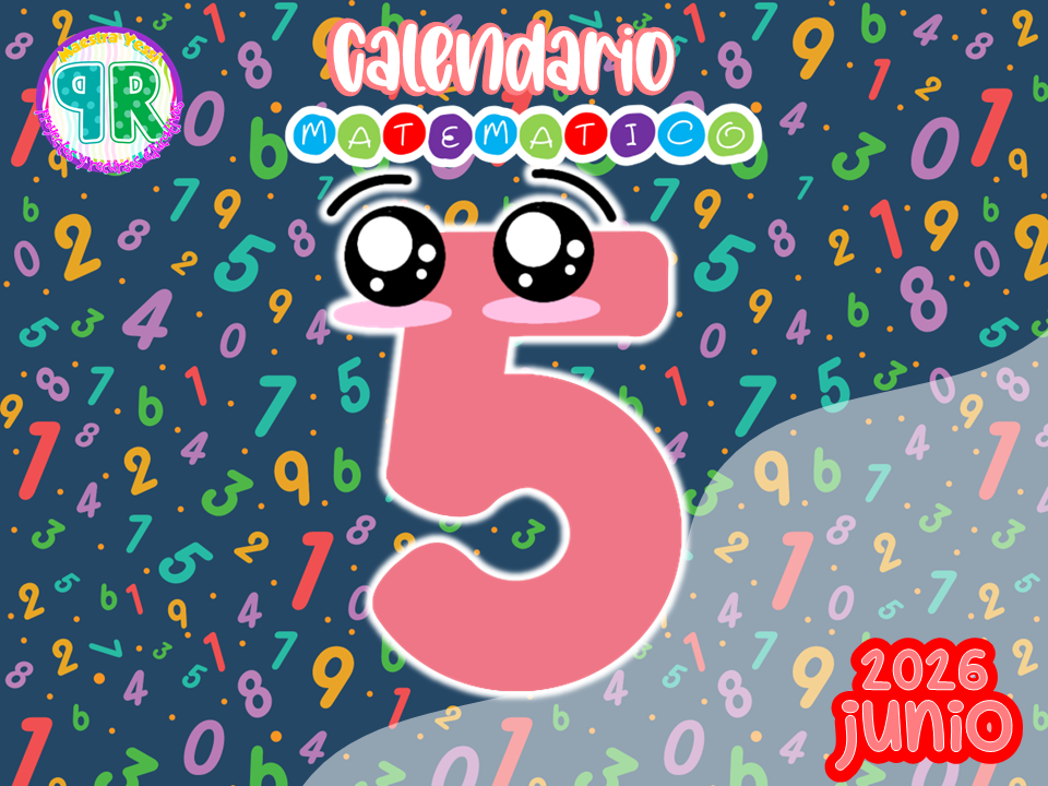 Calendario matemático JUNIO Quinto Grado