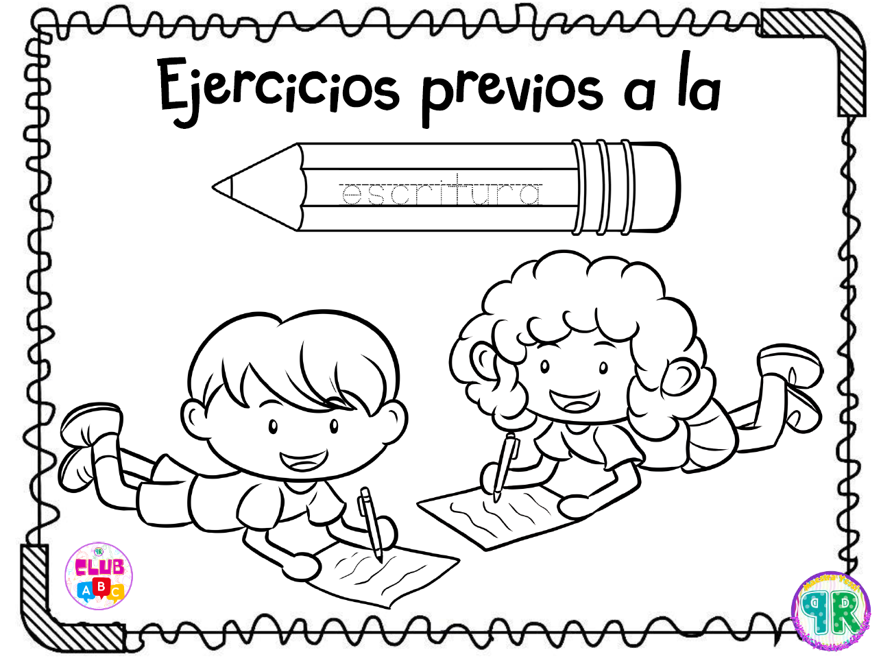 Ejercicios previos a la escritura PRIMER GRADO