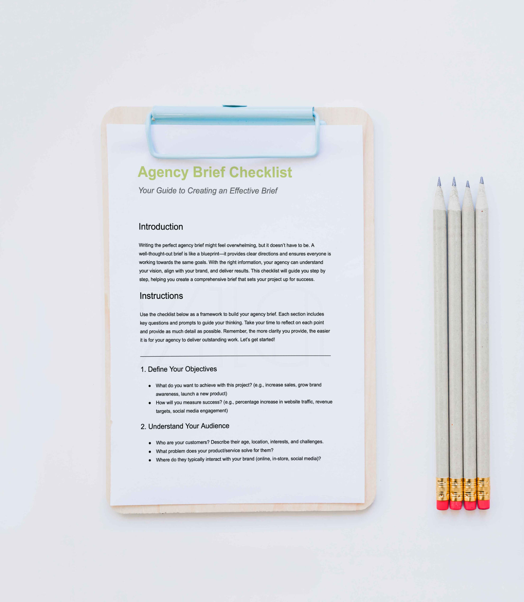 Agency Brief Checklist