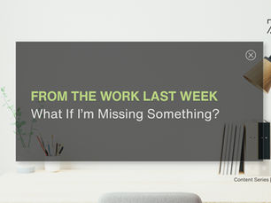 What if I'm missing something? | Zia Reddy