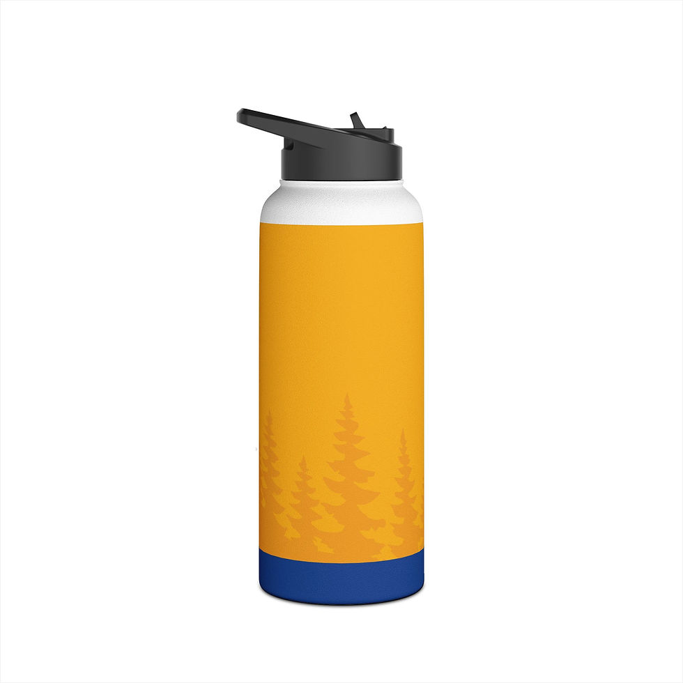 Thumbnail: WV WILD Stainless Steel Water Bottle, Standard Lid