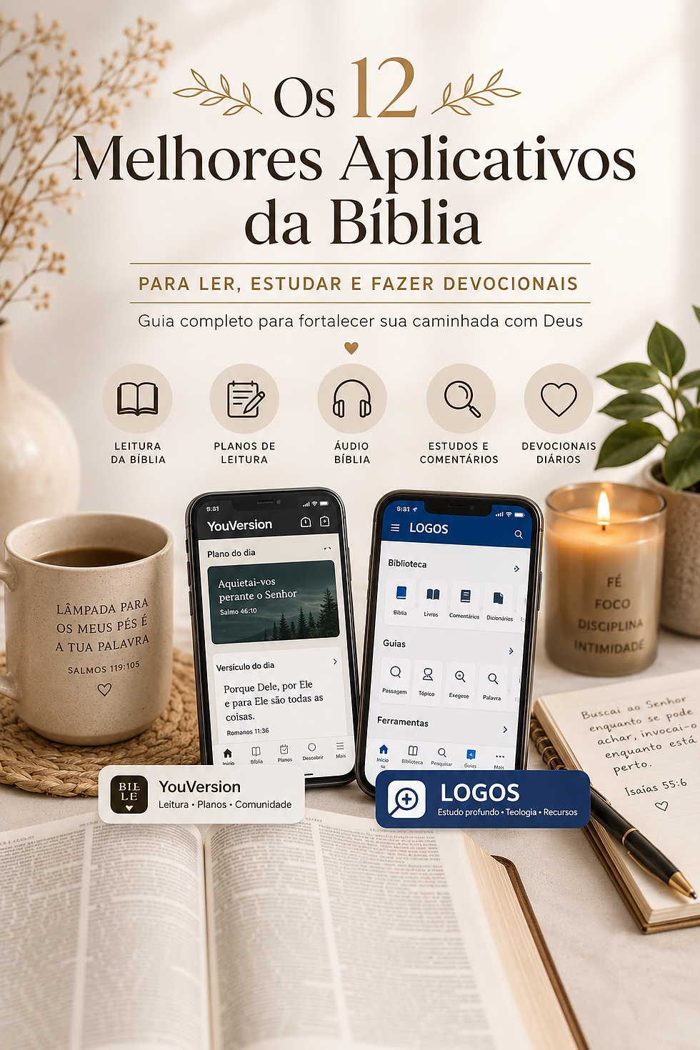 Os 12 Melhores Aplicativos para Ler a Bíblia em 2026 (Grátis e Pagos)