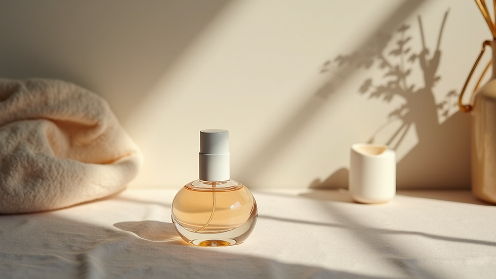 Close-up de vela perfumada acesa em ambiente tranquilo com decoração minimalista