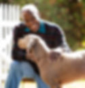 man with dog