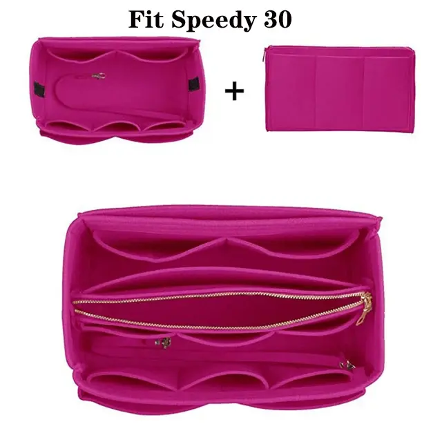 Thumbnail: Make Up Organizer Insert Bag for Handbag, Travel Inner Purse Portable Cosmetic