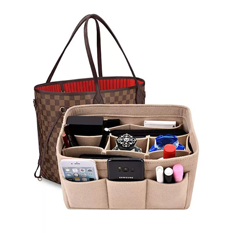 Make Up Organizer Insert Bag for Handbag, Travel Inner Purse Portable Cosmetic