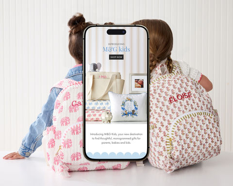 Preview of M&G Kids with a mobile email campaign iPhone mockup