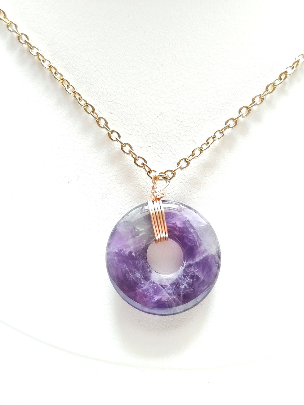 Miniature : Collier Acier Inoxydable doré - Donut