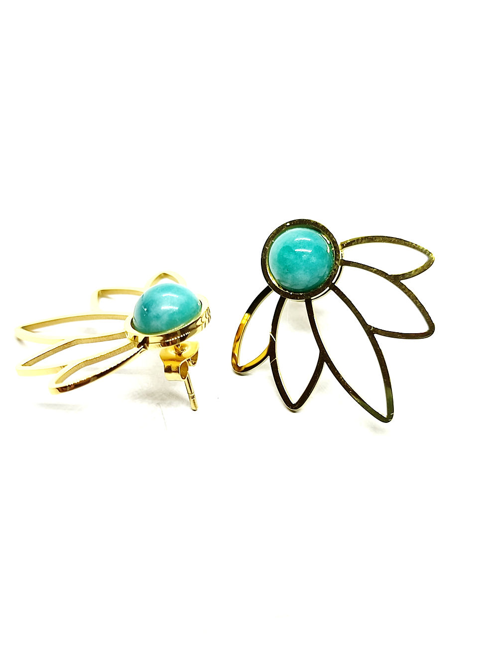 Miniature : Boucles d'oreilles Agate bleue