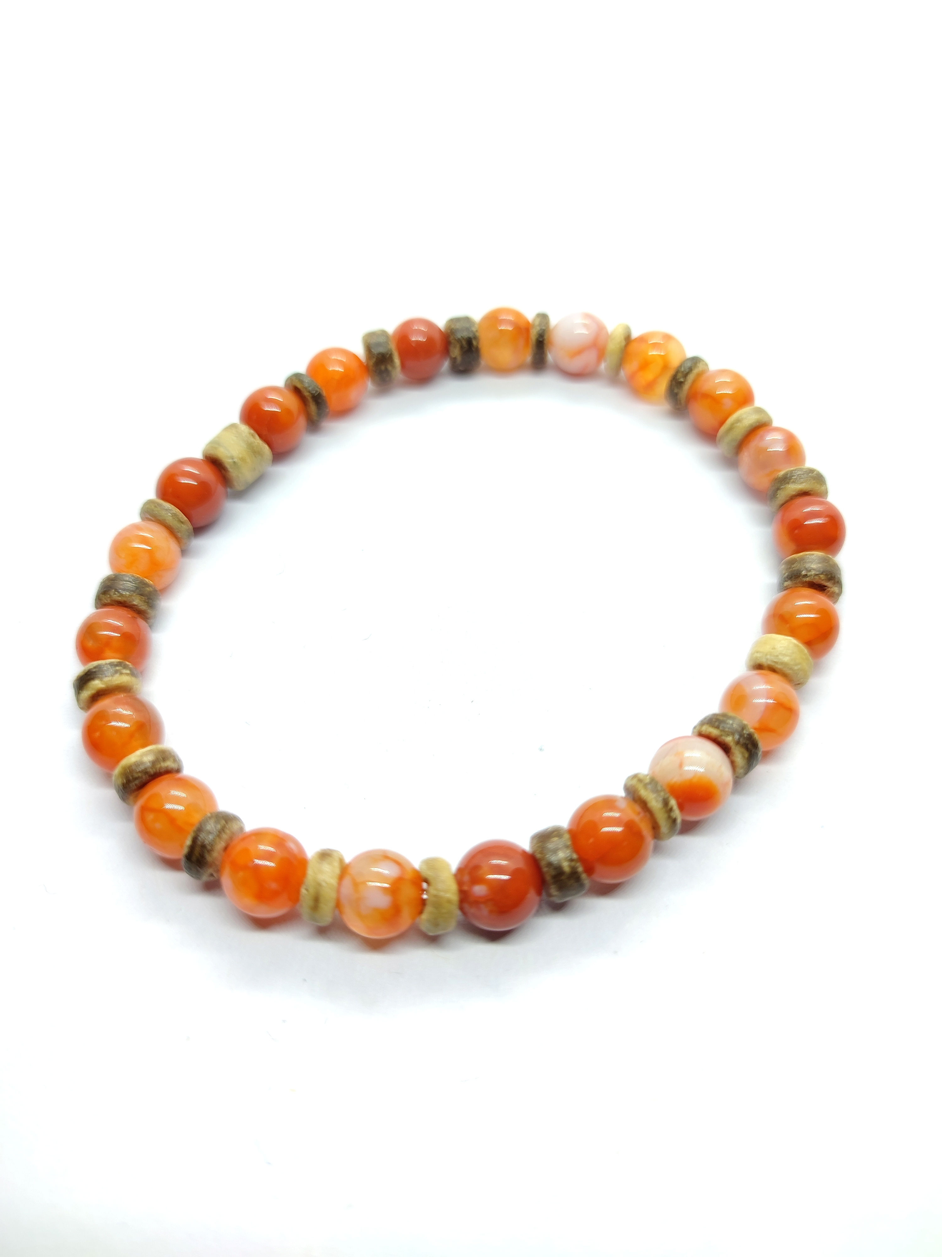 Bracelet Bois et Agate 6mm